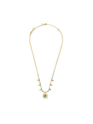 Collana Marlù Sole Turchese Oro 18CN128G-T Chicco di Riso