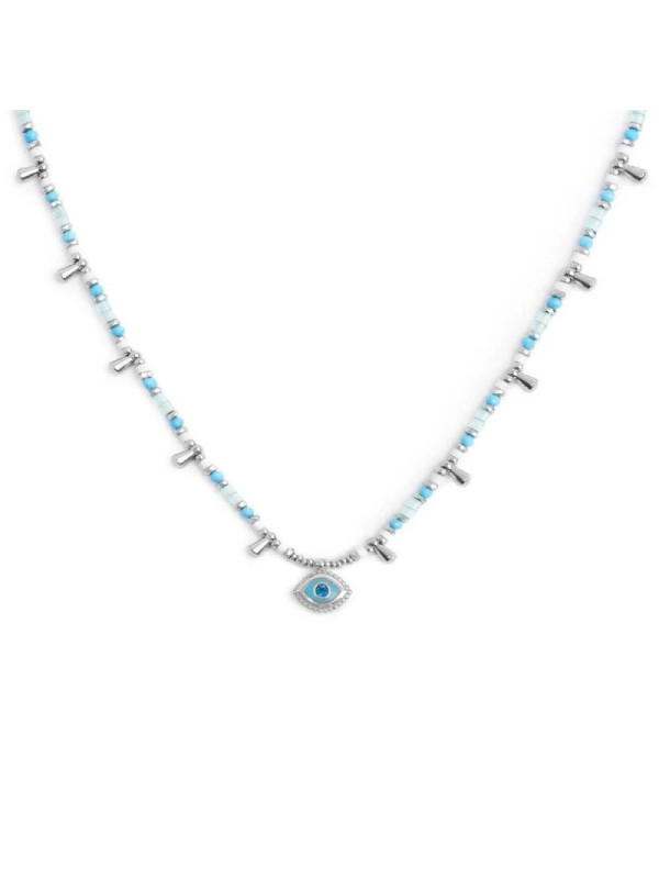 Collana Marlù Sole Turchese Oro 18CN128G-T Chicco di Riso