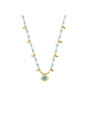 Collana Marlù Occhio Cristallo Blu Oro 18CN129G-T Regolabile