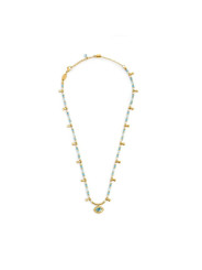 Collana Marlù Occhio Cristallo Blu Oro 18CN129G-T Regolabile