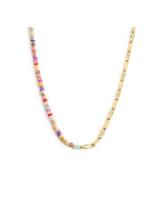 Collana Marlù Perline Colorate Oro 18CN130G-RGB Doppia Catena