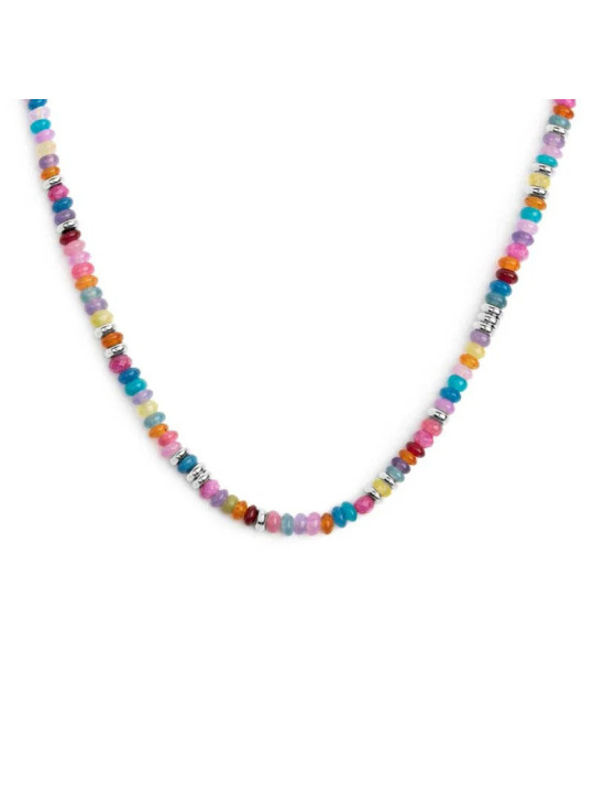 Collana Marlù Perline Colorate 18CN131-RGB Acciaio Regolabile