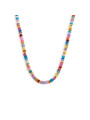 Collana Marlù Perline Colorate 18CN131-RGB Acciaio Regolabile