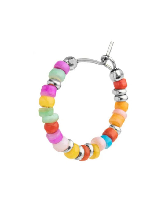 Orecchino Unisex Marlù 18OR129-RGB a cerchio con perline colorate