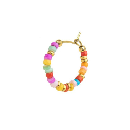 Orecchino Marlù Cerchio Perline Colorate Oro 18OR129G-RGB
