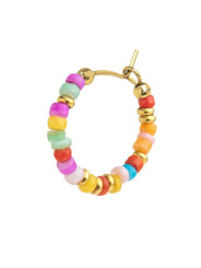Orecchino Marlù Cerchio Perline Colorate Oro 18OR129G-RGB