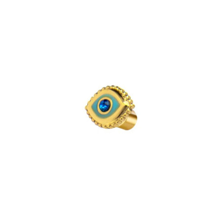 Orecchino Marlù Lobo Occhio Oro 18OR132G-T Cristallo Blu