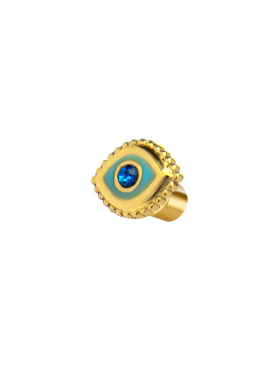 Orecchino Marlù Lobo Occhio Oro 18OR132G-T Cristallo Blu