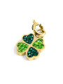 Charm Marlù Quadrifoglio Cristalli Verde 18CH094G-V Acciaio