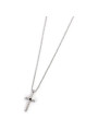 Collana Uomo Marlù Croce Zircone Nero 1CN0002-N Acciaio