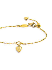 Bracciale Marlù Cuore Zircone Oro 18BR214G Catena Sfere