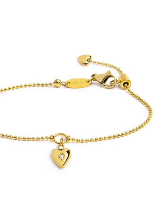Bracciale Marlù Cuore Zircone Oro 18BR214G Catena Sfere
