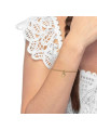 Bracciale Marlù Cuore Zircone Oro 18BR214G Catena Sfere