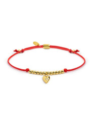 Bracciale Marlù Cuore Zircone Rosso 18BR216-R Cordino Donna
