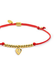 Bracciale Marlù Cuore Zircone Rosso 18BR216-R Cordino Donna