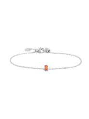 Bracciale Donna Marlù 22BR0100-H in Acciaio Silver cristallo arancione
