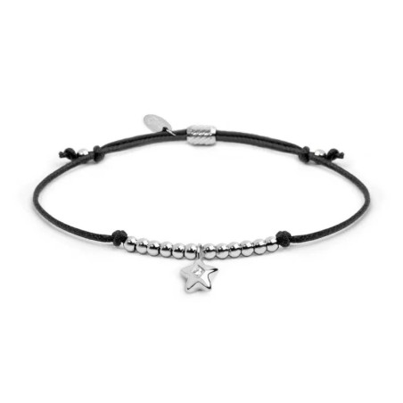 Bracciale Marlù Stella Zircone Nero 18BR217-N Cordino Donna