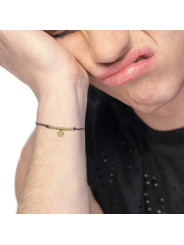 Bracciale Marlù Stella Zircone Nero Oro 18BR217G-N Cordino