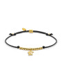 Bracciale Marlù Stella Zircone Nero Oro 18BR217G-N Cordino