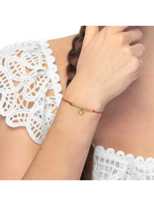 Bracciale Marlù Stella Zircone Rosso Oro 18BR217G-R Cordino