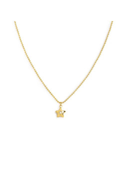 Collana Marlù Stella Zircone Oro 18CN124G Acciaio Donna