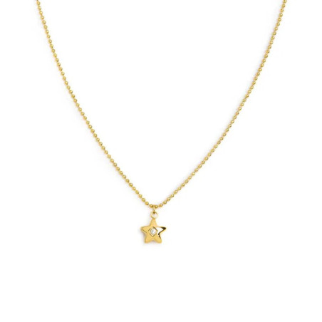 Collana Marlù Stella Zircone Oro 18CN124G Acciaio Donna