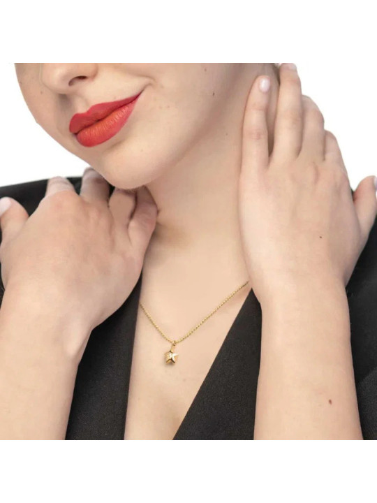 Collana Marlù Stella Zircone Oro 18CN124G Acciaio Donna