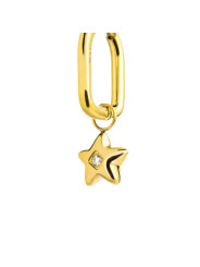 Orecchino Marlù Ovale Stella Zircone Oro 18OR120G Acciaio