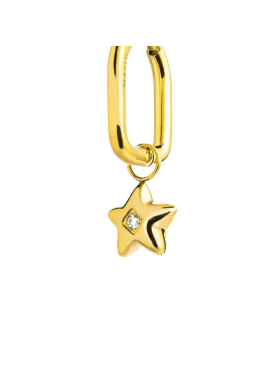 Orecchino Marlù Ovale Stella Zircone Oro 18OR120G Acciaio