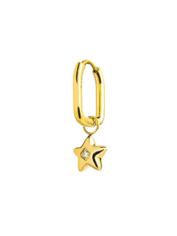 Orecchino Marlù Ovale Stella Zircone Oro 18OR120G Acciaio