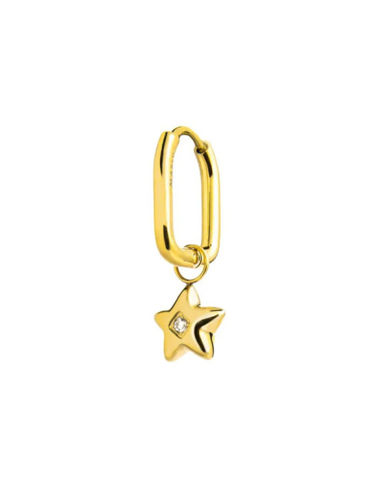 Orecchino Marlù Ovale Stella Zircone Oro 18OR120G Acciaio
