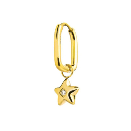 Orecchino Marlù Ovale Stella Zircone Oro 18OR120G Acciaio