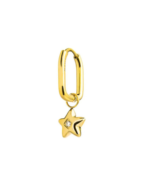 Orecchino Marlù Ovale Stella Zircone Oro 18OR120G Acciaio