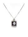 Collana Donna in Argento 925% con Ciondolo Segno Zodiacale Vergine Cammeo