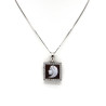 Collana Donna in Argento 925% con Ciondolo Segno Zodiacale Vergine Cammeo