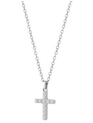 Collana Uomo Liu Jo MLJ666 Croce Acciaio Silver