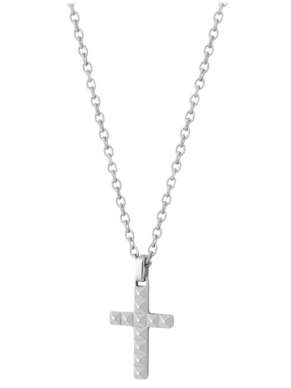 Collana Uomo Liu Jo MLJ666 Croce Acciaio Silver