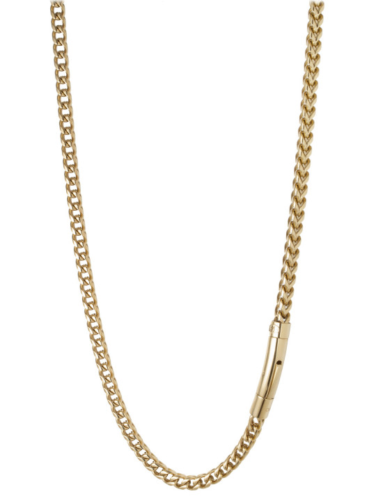Collana Uomo Liu Jo MLJ685 Catena Spighetta Acciaio Oro