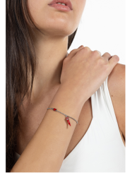 Bracciale Ops Objects Corno Rosso OPSBR-1023 Acciaio Donna