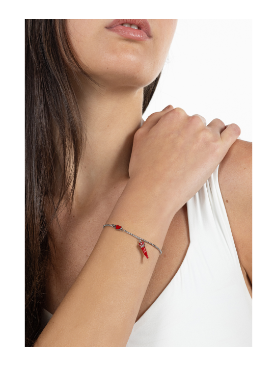 Bracciale Ops Objects Corno Rosso OPSBR-1023 Acciaio Donna