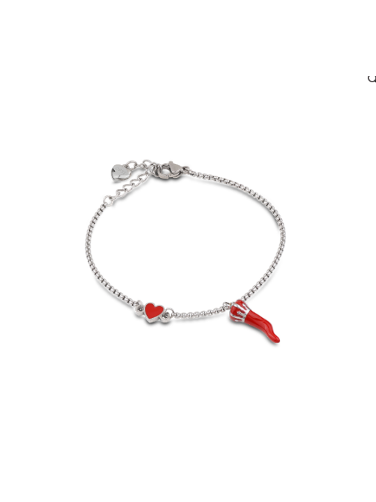 Bracciale Ops Objects Corno Rosso OPSBR-1023 Acciaio Donna