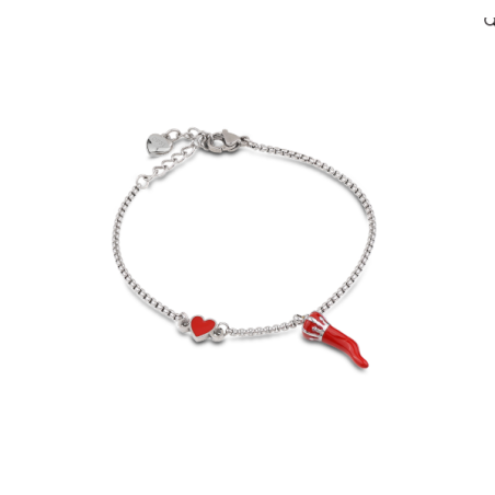 Bracciale Ops Objects Corno Rosso OPSBR-1023 Acciaio Donna