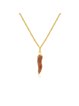 Collana Donna Ops Objects Corno Portafortuna OPSCL-1018 Acciaio Oro