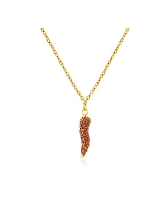 Collana Donna Ops Objects Corno Portafortuna OPSCL-1018 Acciaio Oro