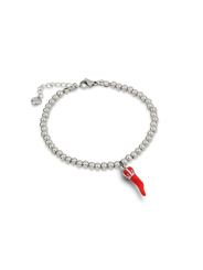 copy of copy of copy of Bracciale Ops Objects Corno Rosso OPSBR-1023 Acciaio Donna