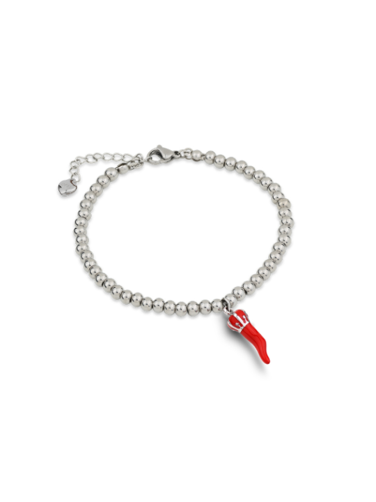 Bracciale Donna Ops Objects OPSBR-1021 Corno Portafortuna Acciaio Silver