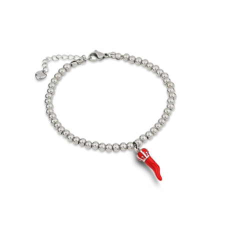 copy of copy of copy of Bracciale Ops Objects Corno Rosso OPSBR-1023 Acciaio Donna