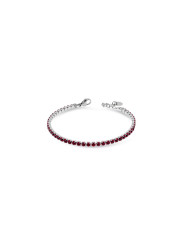Bracciale Tennis Donna Liu Jo Luxury LJ2419 Argento e Zirconi Rossi