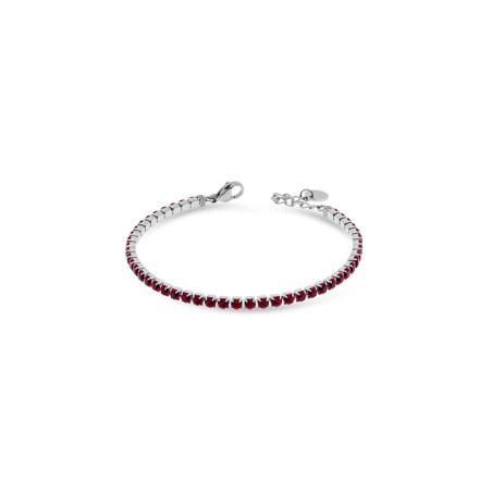 Bracciale Tennis Donna Liu Jo Luxury LJ2419 Argento e Zirconi Rossi