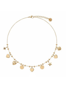 Collana Donna Liu Jo Essential LJ3162 Acciaio Dorato Cuori e Stelle